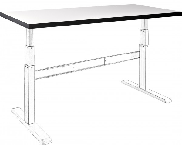 Blat stołu HPL sufitowego 175 x 75 cm, biały