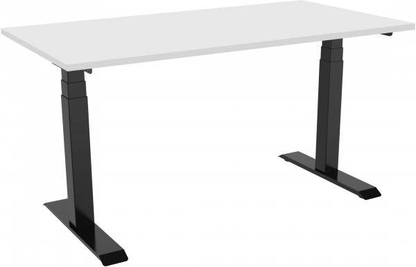 celexon Professional eAdjust-58123 biurko elektryczne z regulacją wysokości czarne z białym blatem 175 x 75 cm